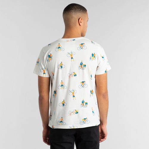 Stockholm Bike People T-Shirt Off-White