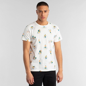 Stockholm Bike People T-Shirt Off-White