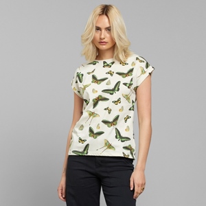 Visby Butterfly T-Shirt Oat White