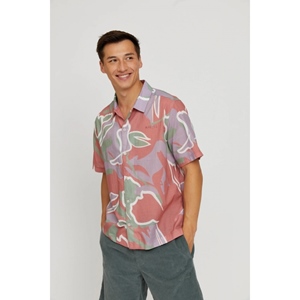 Honolulu Shirt Rose Clay Printed