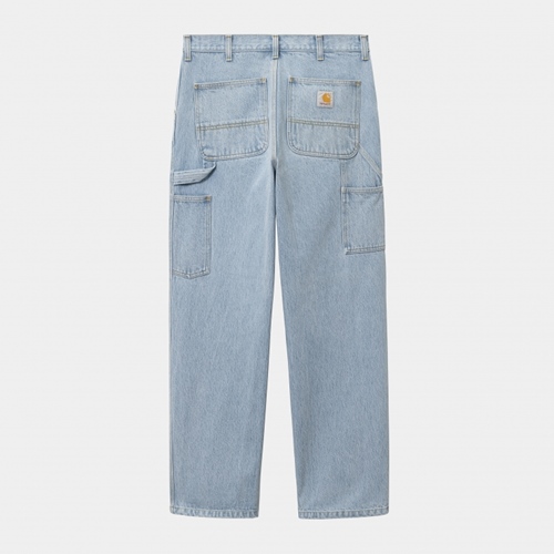 Single Knee Pant Blue Heavy Stone Bleach
