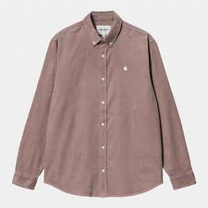 L/S Madison Fine Cord Shirt Lupinus Wht