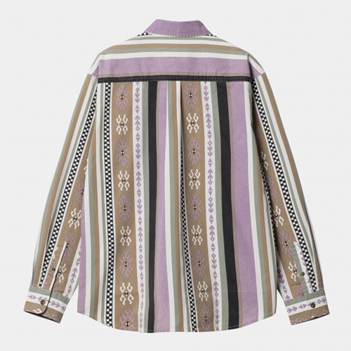 L/S Coba Stripe Shirt Violanda Soot