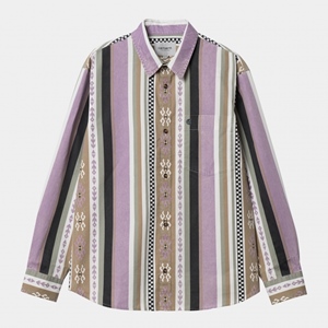 L/S Coba Stripe Shirt Violanda Soot