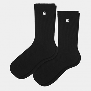 Madison Pack Socks Black White