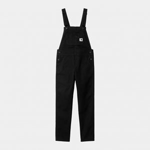 W Bib Overall Black Rinsed